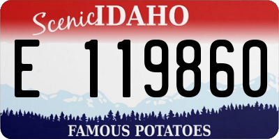 ID license plate E119860