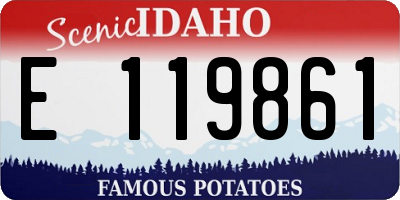ID license plate E119861
