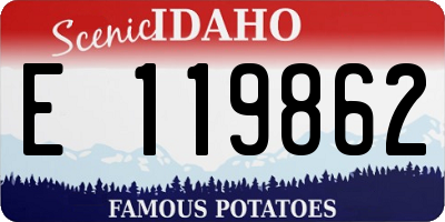 ID license plate E119862