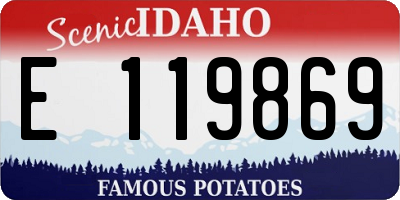 ID license plate E119869