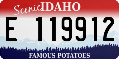 ID license plate E119912