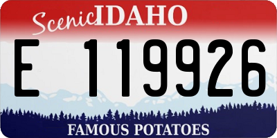 ID license plate E119926