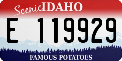 ID license plate E119929