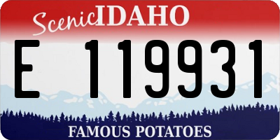 ID license plate E119931