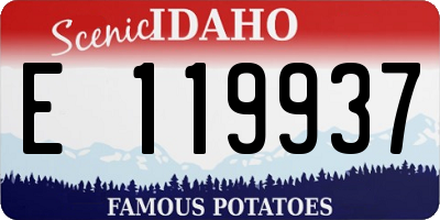 ID license plate E119937