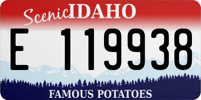 ID license plate E119938