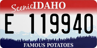 ID license plate E119940