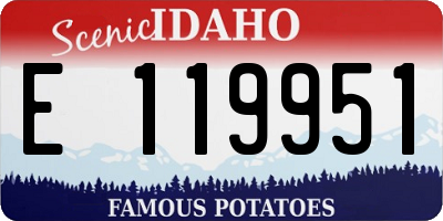 ID license plate E119951