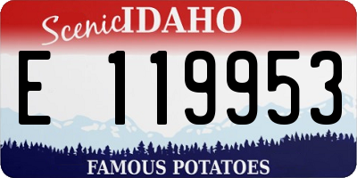 ID license plate E119953