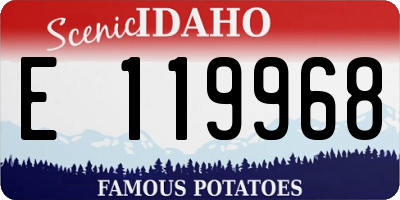 ID license plate E119968