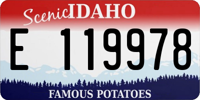 ID license plate E119978