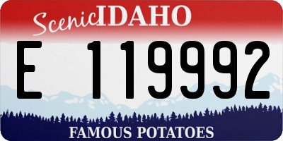 ID license plate E119992