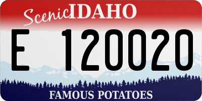 ID license plate E120020