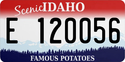 ID license plate E120056