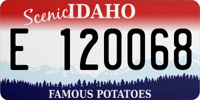 ID license plate E120068