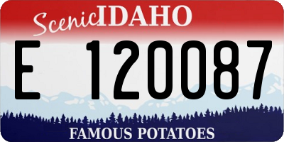 ID license plate E120087