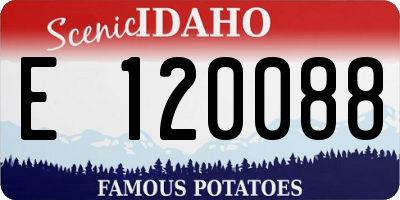 ID license plate E120088