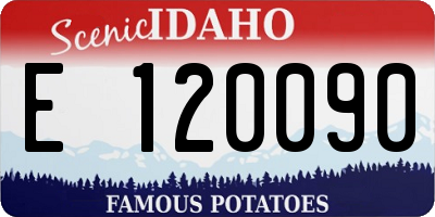 ID license plate E120090