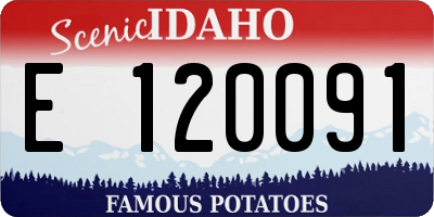 ID license plate E120091