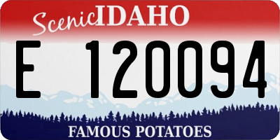 ID license plate E120094