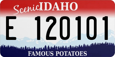 ID license plate E120101