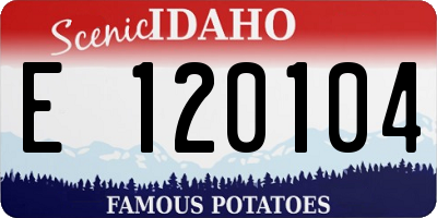 ID license plate E120104