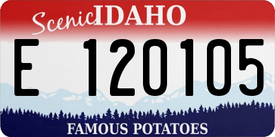 ID license plate E120105