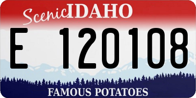 ID license plate E120108