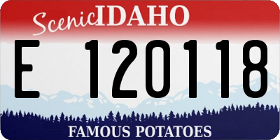ID license plate E120118