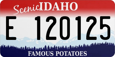 ID license plate E120125