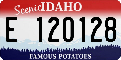ID license plate E120128