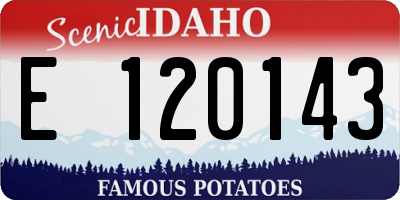 ID license plate E120143