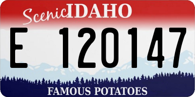 ID license plate E120147
