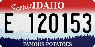 ID license plate E120153