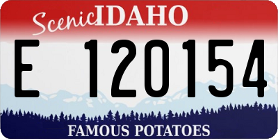 ID license plate E120154