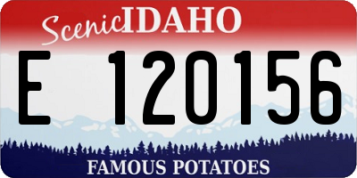 ID license plate E120156