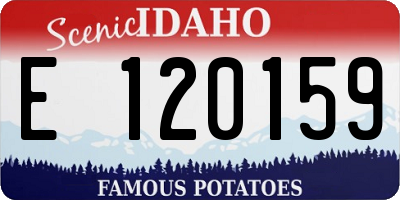 ID license plate E120159