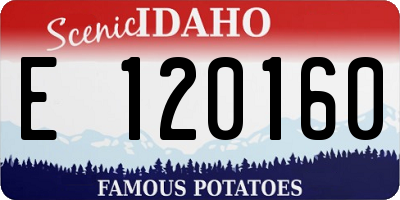 ID license plate E120160