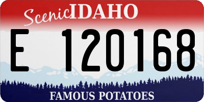 ID license plate E120168