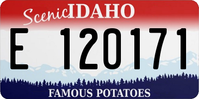 ID license plate E120171