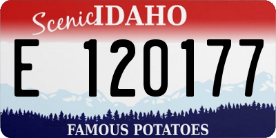 ID license plate E120177