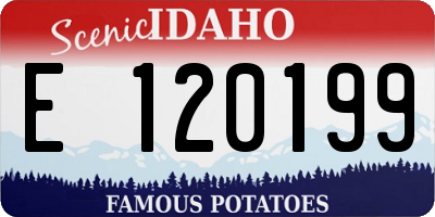 ID license plate E120199