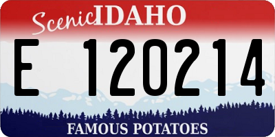 ID license plate E120214