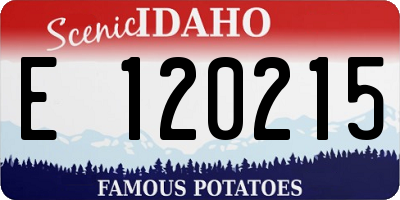 ID license plate E120215
