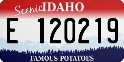 ID license plate E120219
