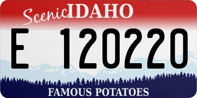 ID license plate E120220