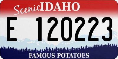 ID license plate E120223