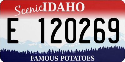 ID license plate E120269