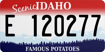 ID license plate E120277