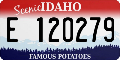 ID license plate E120279
